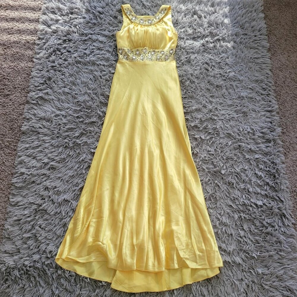 Yellow Rhinestone Gown